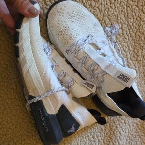 Under Armour White and Black HOVR Sneakers